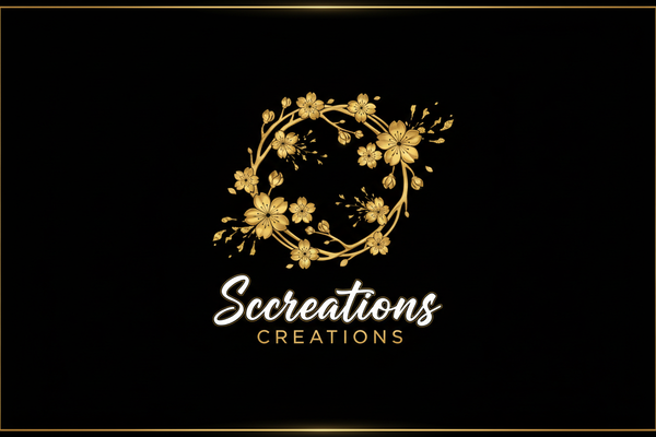 Sccreations Gold Blossom Logo